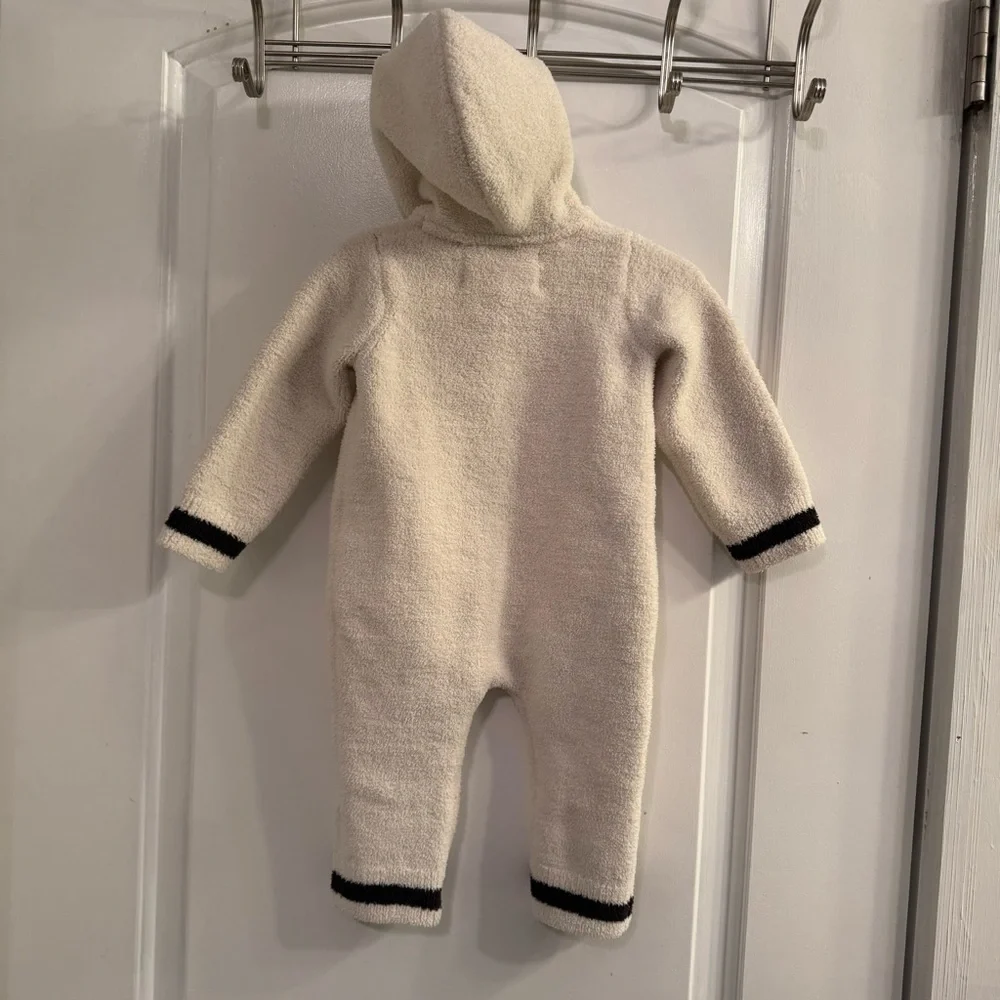 Barefoot Dreams x Disney Minnie Hooded Romper Zip Up Baby Infant 3/6